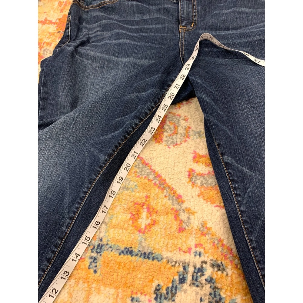 TORRID BOYFRIEND STRAIGHT VINTAGE STRETCH MID RISE JEANS 20R DARK WASH RETRO Y2K - Picture 10 of 15